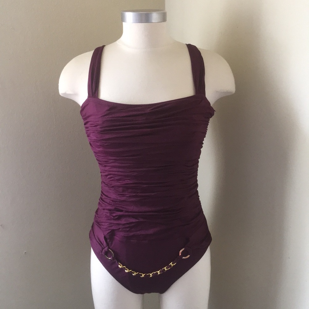 Purple One Piece Swim 12